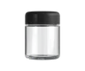 3 Oz Child Resistant Clear C-Class Jar with Plastic Matte Black Lid