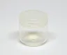 6ML Round Base GLASS Containers for 1 Gram with Clear Silicone Push Lid