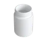 4 Oz Solid White Glass Child Resistant C-Class Jar with Plastic Matte White Lid