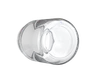 4 Oz Clear Glass Child Resistant C-Class Jar with Plastic Matte Black Lid