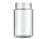 5 Oz Clear Glass Child Resistant C-Class Jar with Plastic Matte White Lid