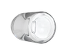 5 Oz Clear Glass Child Resistant C-Class Jar with Plastic Matte White Lid