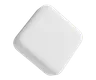 9 ML Square Matte White Child Resistant Smooth Push Down &amp; Turn Plastic Lids W/ PTFE Liner