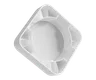 9 ML Square Matte White Child Resistant Smooth Push Down &amp; Turn Plastic Lids W/ PTFE Liner