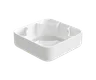 9 ML Square Matte White Child Resistant Smooth Push Down &amp; Turn Plastic Lids W/ PTFE Liner