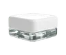 9 ML Square Matte White Child Resistant Smooth Push Down &amp; Turn Plastic Lids W/ PTFE Liner