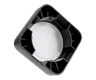 9 ML Square Matte Black Child Resistant Smooth Push Down &amp; Turn Plastic Lids W/ PTFE Liner
