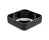9 ML Square Matte Black Child Resistant Smooth Push Down &amp; Turn Plastic Lids W/ PTFE Liner