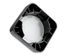 9 ML Square Glossy Black Child Resistant Smooth Push Down &amp; Turn Plastic Lids W/ PTFE Liner