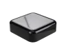 9 ML Square Glossy Black Child Resistant Smooth Push Down &amp; Turn Plastic Lids W/ PTFE Liner