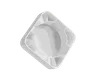 5 ML Square Matte White Child Resistant Smooth Push Down &amp; Turn Plastic Lids W/ PTFE Liner