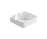 5 ML Square Matte White Child Resistant Smooth Push Down &amp; Turn Plastic Lids W/ PTFE Liner