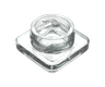 9 ML Square Child Resistant Clear Glass Concentrate Jar