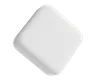 9 ML Square Matte White Child Resistant Smooth Push Down &amp; Turn Plastic Lids W/ PTFE Liner