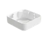 9 ML Square Matte White Child Resistant Smooth Push Down &amp; Turn Plastic Lids W/ PTFE Liner