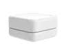 9 ML Square Matte White Child Resistant Smooth Push Down &amp; Turn Plastic Lids W/ PTFE Liner