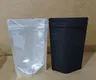 1/2th Ounce Matte Carbon Fiber Print/Clear Smell Proof Mylar Bags 