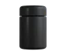 4 Oz Solid Black Glass Child Resistant C-Class Jar with Plastic Matte Black Lid