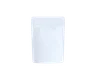 1/8th Ounce Glossy Solid White Smell Proof Mylar Bags without tear notch