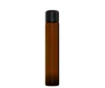 116mm Glass Pre-Roll Tube with Round Black Child Resistant Lid - Amber