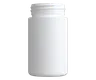 5 Oz Solid White Glass Child Resistant C-Class Jar with Plastic Matte White Lid