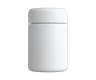 4 Oz Solid White Glass Child Resistant C-Class Jar with Plastic Matte White Lid