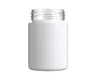4 Oz Solid White Glass Child Resistant C-Class Jar with Plastic Matte White Lid