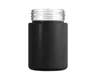 4 Oz Solid Black Glass Child Resistant C-Class Jar with Plastic Matte Black Lid