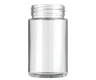 5 Oz Clear Glass Child Resistant C-Class Jar with Plastic Glossy Black Lid