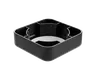 9 ML Square Matte Black Child Resistant Smooth Push Down &amp; Turn Plastic Lids W/ PTFE Liner