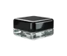 5 ML Square Glossy Black Child Resistant Smooth Push Down &amp; Turn Plastic Lids W/ PTFE Liner