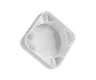 5 ML Square Matte White Child Resistant Smooth Push Down &amp; Turn Plastic Lids W/ PTFE Liner