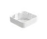 5 ML Square Matte White Child Resistant Smooth Push Down &amp; Turn Plastic Lids W/ PTFE Liner