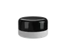 5 ML Glossy Black Child Resistant Smooth Push Down &amp; Turn Plastic Lids W/ PTFE Liner