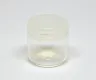 6ML Round Base GLASS Containers for 1 Gram with Clear Silicone Push Lid