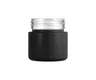 2 Oz Matte Black Child Resistant C-Class Jar with Plastic Matte Black Lid