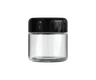 2 Oz Child Resistant C-Class Jar with Plastic Shiny Black Lid