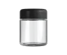 3 Oz Child Resistant Clear C-Class Jar with Plastic Matte Black Lid