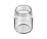 3 Oz Child Resistant Clear C-Class Jar with Plastic Matte Black Lid