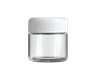 2 Oz Child Resistant Clear C-Class Jar with Plastic Matte White Lid