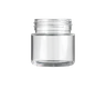 2 Oz Child Resistant Clear C-Class Jar with Plastic Matte White Lid