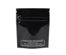 1 Gram Glossy Solid Black Rewritable Indica/ Hybrid/ Sativa Meter Smell Proof Mylar Bags