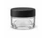 1 Oz Child-Resistant "Flat Lid" Black Jar with Black Lid