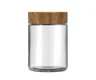 4 ounce CR clear Glass Jar with wood screw lid