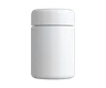 4 Oz Solid White Glass Child Resistant C-Class Jar with Plastic Matte White Lid