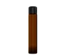 116mm Glass Pre-Roll Tube with Round Black Child Resistant Lid - Amber