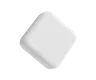 5 ML Square Matte White Child Resistant Smooth Push Down &amp; Turn Plastic Lids W/ PTFE Liner