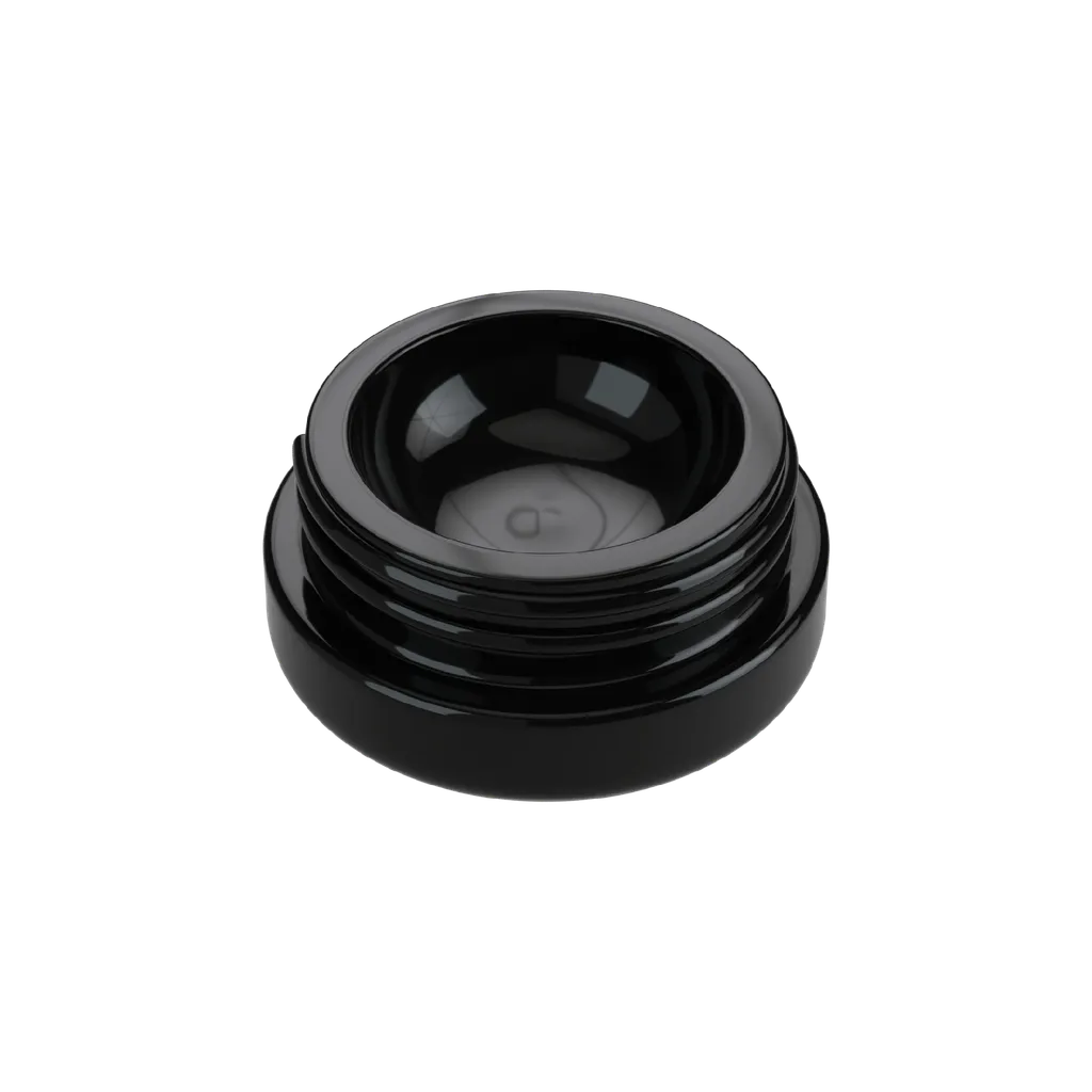 9 ML Solid Black Glass Child Resistant Concentrate Jar