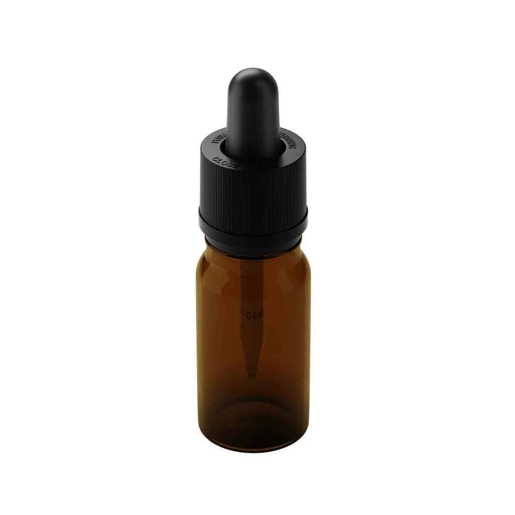 10ML Amber Glass Child Resistant Tincture Bottle