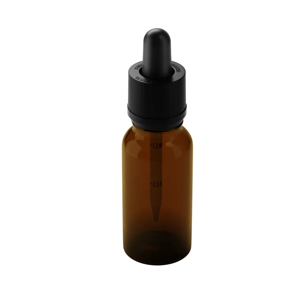 20ML Amber Glass Child Resistant Tincture Bottle